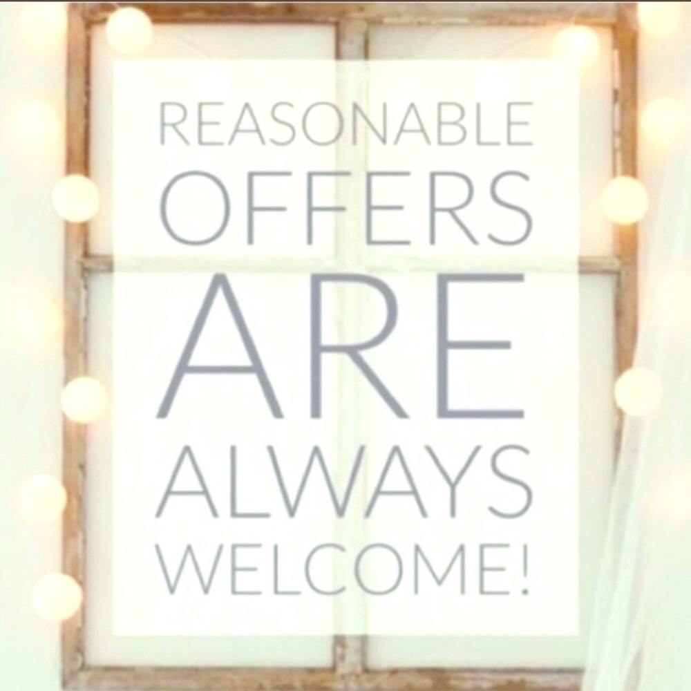 No REASONABLE offer will be rejected